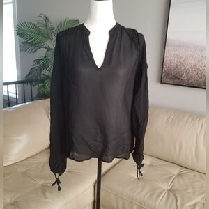 💝Sheer long sleeve blouse